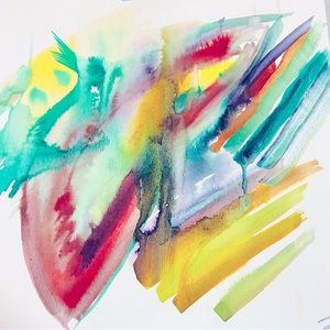 Beautiful 12x12 original one of a kind watercolor by artist.